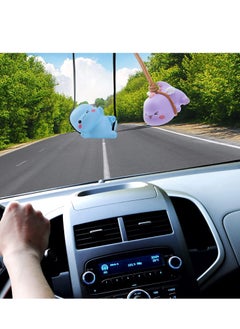 Generic Car Mirror Hanging Accessories, Cute Swinging Dinosaur Decor Interior Ornament for Rearview Decorations Pendant 2 Pcs  - Image 4