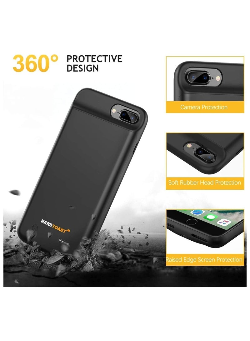 Generic - Portable Battery Case For i-Phone 6-Plus/6s-Plus/7-Plus /8-Plus (4000mAh), External Extended Smart Charging Case Portable Battery Phone Case Charger Battery Pack (ONLY) (5.5inch) Black, - Image 1