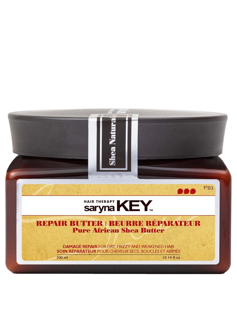 Saryna Key - Saryna Key Damage Repair Treatment Butter Mask - African Shea Butter for Dry Hair Treatment - Rejuvenating Butter Moisturizer with Natural Keratin and Vitamins A, E, F (300ml/10.14oz) - Image 1