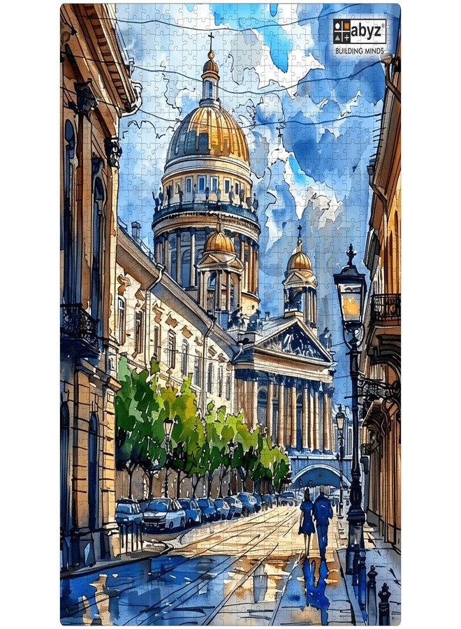 ABYZ Majestic Dome-A St. Petersburg Stroll in Watercolor Puzzle with 1000-Pieces Play and Learn Educational Puzzle for Kids and Children Aged 14 and Above as Well as Adults - Image 1