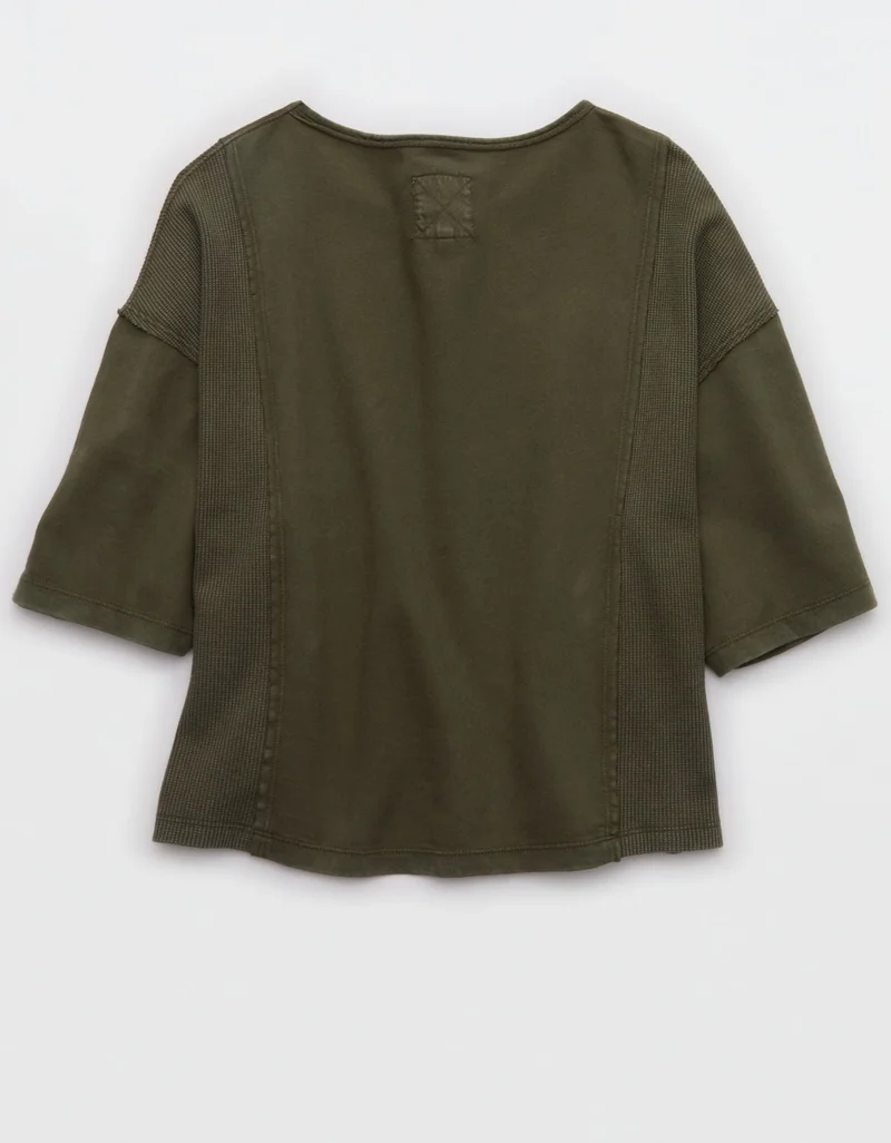 Aerie  Aerie Unwind Waffle T-Shirt for Women | Best Price UAE