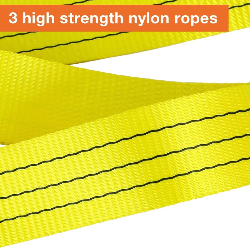 Sumpluct 3 Inch x 8 Foot Heavy Duty Tow Straps - 30,000 Pound Capacity - 2 Pack - Image 2