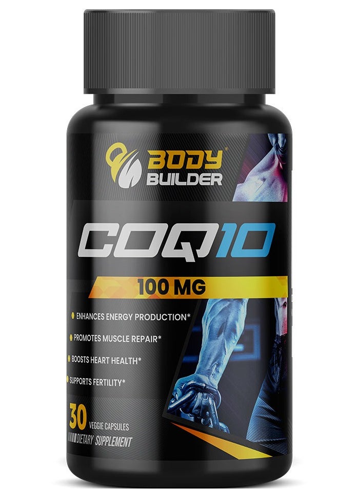 Body Builder CoQ10, 100 mg, 30 Veggie Capsules, Increases Energy Levels 