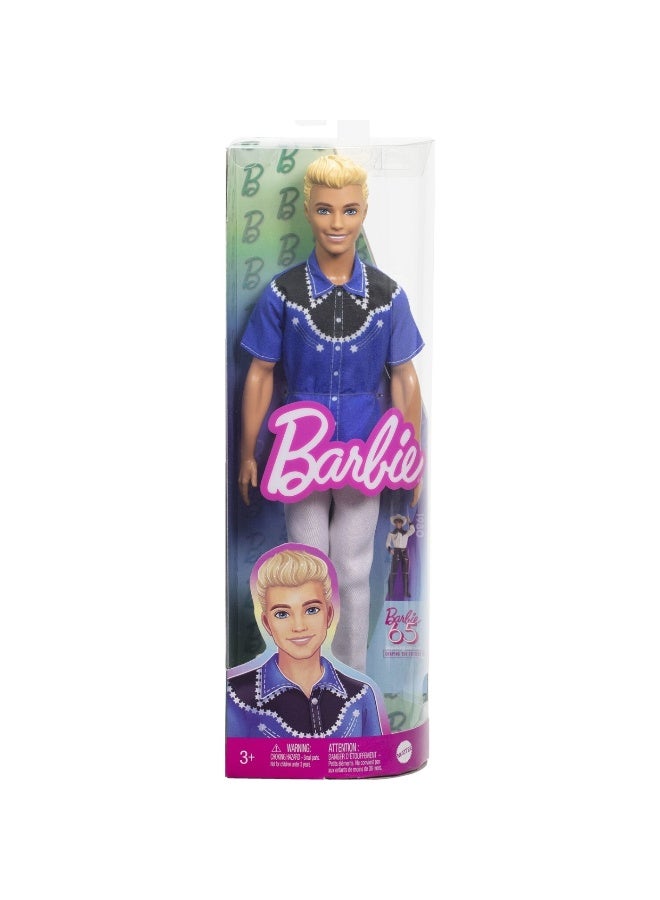 Barbie Fashionistas 65th Anniversary Western Look Blonde Ken Doll (29.21 cm) - Image 1