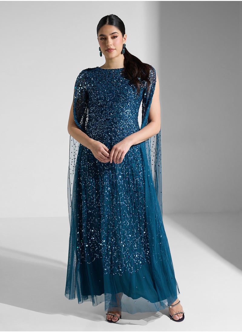 Embellished Cape Sleeves Maxi Dress - pzsku/ZDA8A42366C2C2AE5A858Z/45/_/1742331214/146b128b-bcb6-41da-9026-ba7289db7962