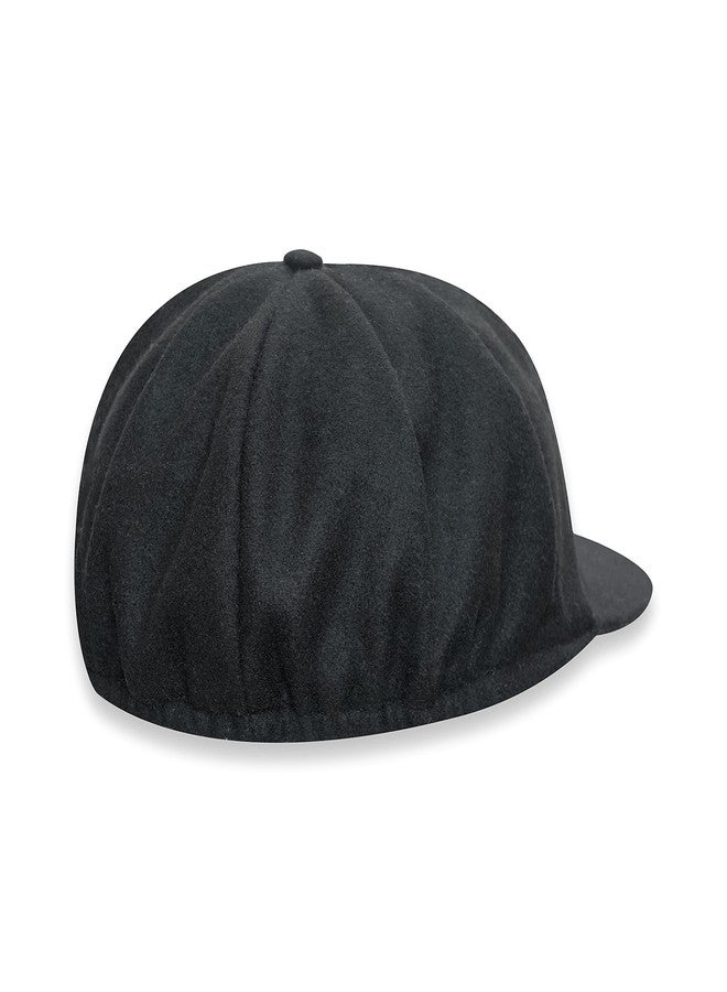 Coreteq Unisex Melton Wool Traditional Baggy County Cap Cricket (Pack of 1) (Free Size, Classic Black) - Image 4