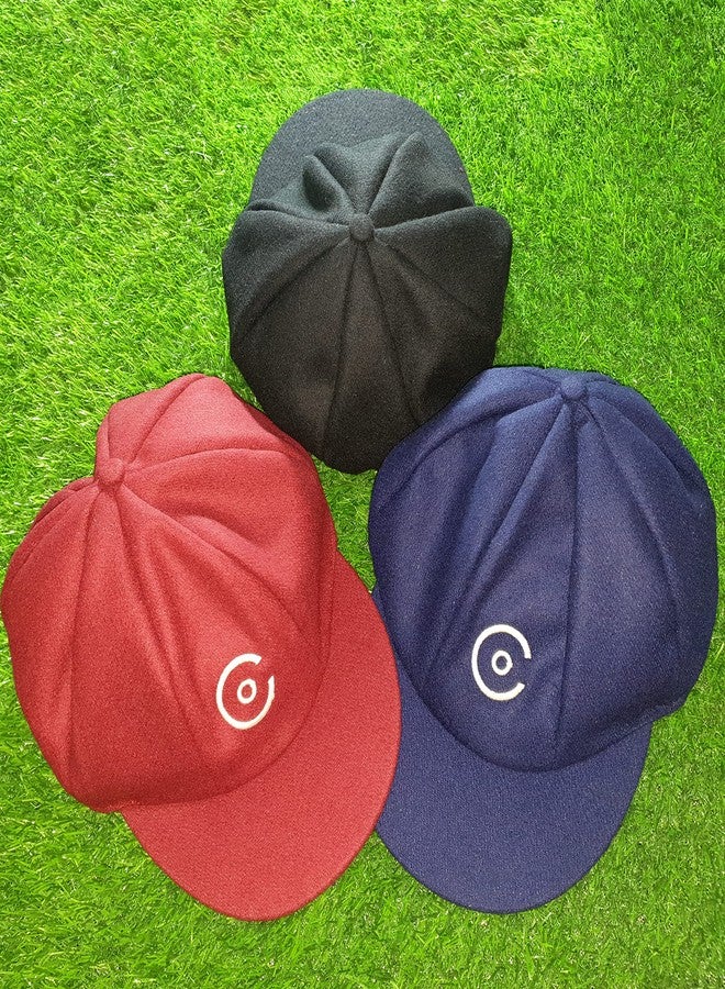 Coreteq Unisex Melton Wool Traditional Baggy County Cap Cricket (Pack of 1) (Free Size, Classic Black) - Image 5