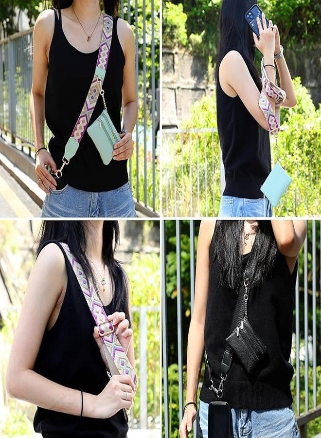 Baeleega Universal Phone Lanyard Crossbody Wrist Strap, Adjustable Cell Phone Strap With Zippered Pouch - Purple - Image 5