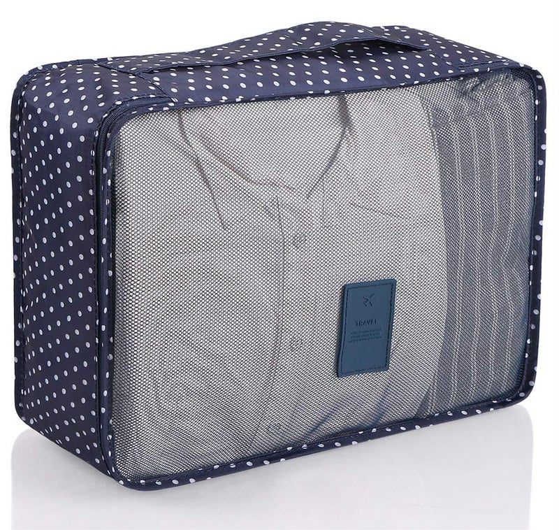 Mossio Packing Cubes,Mossio 7 Set Travel Organizers Backpack Waterproof Storage Bags for Trip Blue Circle - Image 5
