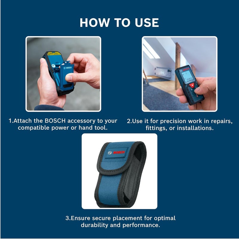 BOSCH GLM 40 Pouch Professional – Durable, Long-Lasting Tool Part with Compact Design (10 x 2 x 2.7 cm, 28g) – Ideal for Everyday Use, Properly Packaged - Image 5