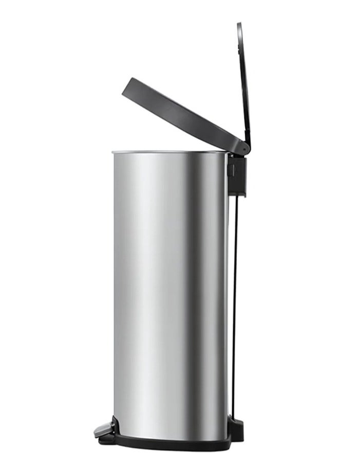 ARIA SERIES | 45L Step Trash Bin | Brushed Stainless Steel Finish | Soft-Closing, Fingerprint-Resistant Design | Versatile Waste Management Solution for Homes & Kitchens