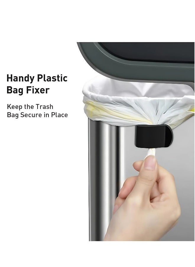 ARIA SERIES | 45L Step Trash Bin | Brushed Stainless Steel Finish | Soft-Closing, Fingerprint-Resistant Design | Versatile Waste Management Solution for Homes & Kitchens