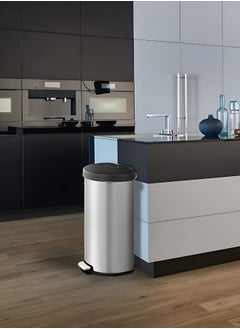 EKO ARIA SERIES | 45L Step Trash Bin | Brushed Stainless Steel Finish | Soft-Closing, Fingerprint-Resistant Design | Versatile Waste Management Solution for Homes & Kitchens  - Image 3