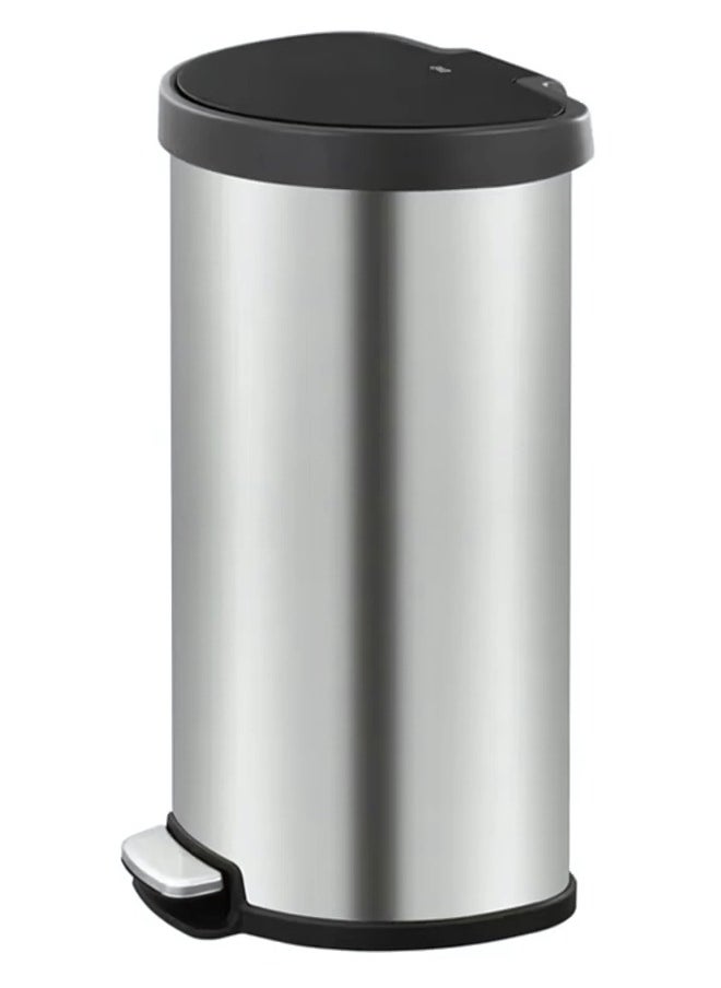 ARIA SERIES | 45L Step Trash Bin | Brushed Stainless Steel Finish | Soft-Closing, Fingerprint-Resistant Design | Versatile Waste Management Solution for Homes & Kitchens