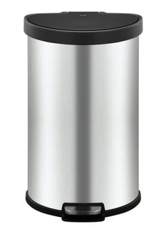 EKO ARIA SERIES | 45L Step Trash Bin | Brushed Stainless Steel Finish | Soft-Closing, Fingerprint-Resistant Design | Versatile Waste Management Solution for Homes & Kitchens  - Image 1