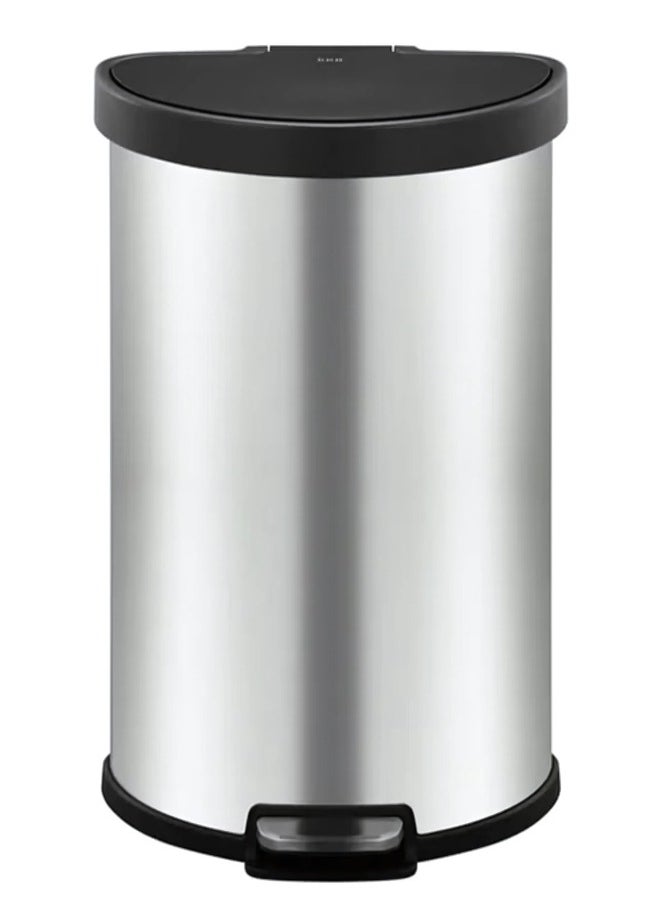 ARIA SERIES | 45L Step Trash Bin | Brushed Stainless Steel Finish | Soft-Closing, Fingerprint-Resistant Design | Versatile Waste Management Solution for Homes & Kitchens
