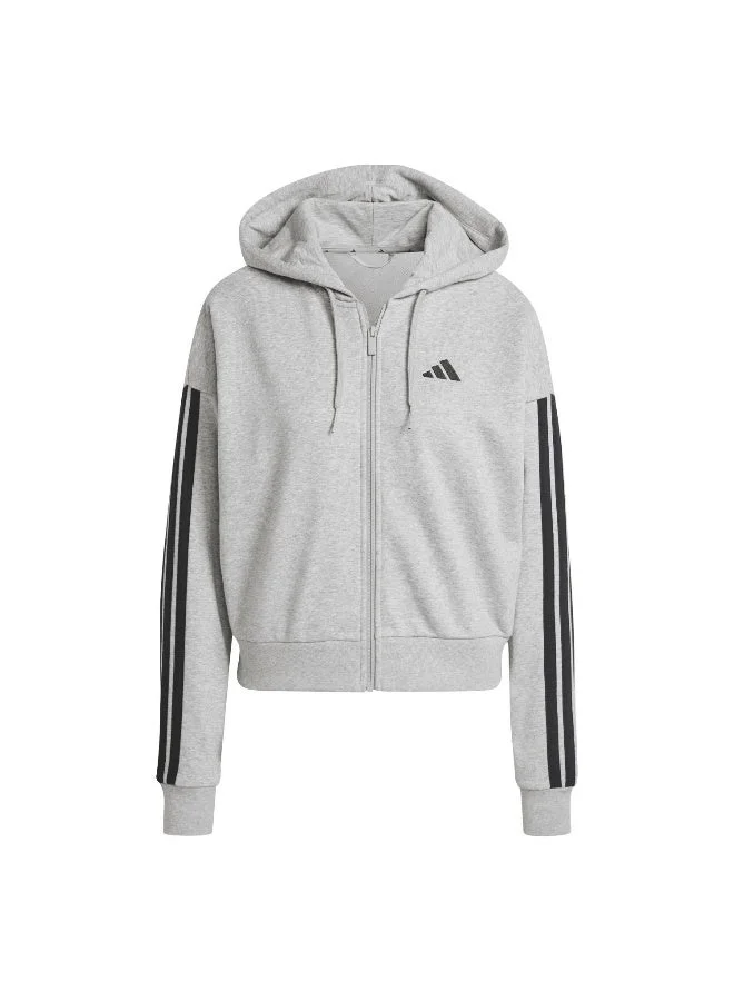 Adidas essentials 3-stripes french terry full zip women hooded track top