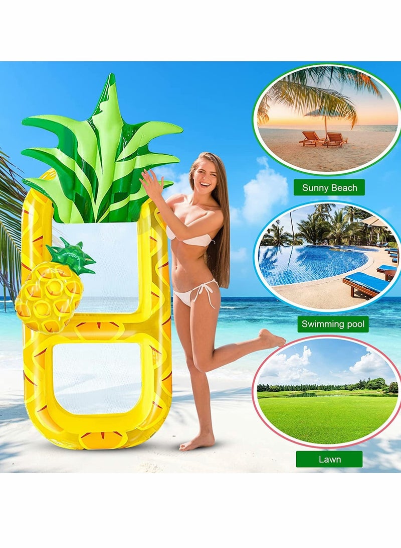 Generic Pool Inflatable Floats Adult, Giant Pineapple Inflatable Pool Floats With Cup Holder,170 CM Beach Floaties Lounge Luxury Recliner  - Image 5