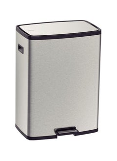 TRAMONTINA Octos 45 Liter Stainless Steel Pedal Trash Bin with a Scotch Brite Finish and Removable Internal Bucket 