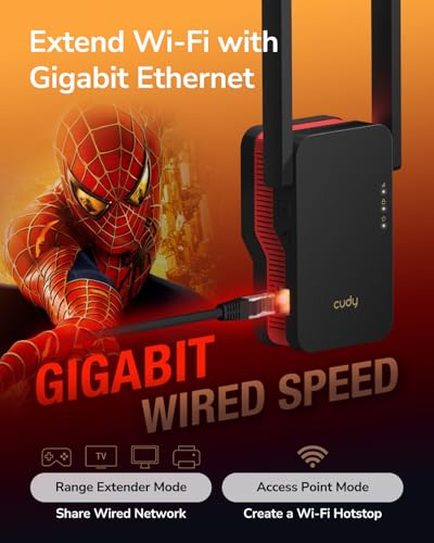 Cudy AX3000 Dual Band Wi-Fi 6 Extender, WiFi 6 Repeater Coverage up to 3000 Sq.Ft. and 70 Devices, 802.11ax, 160MHz, MU-MIMO, Beamforming, OFDMA, WPA3 - Image 4
