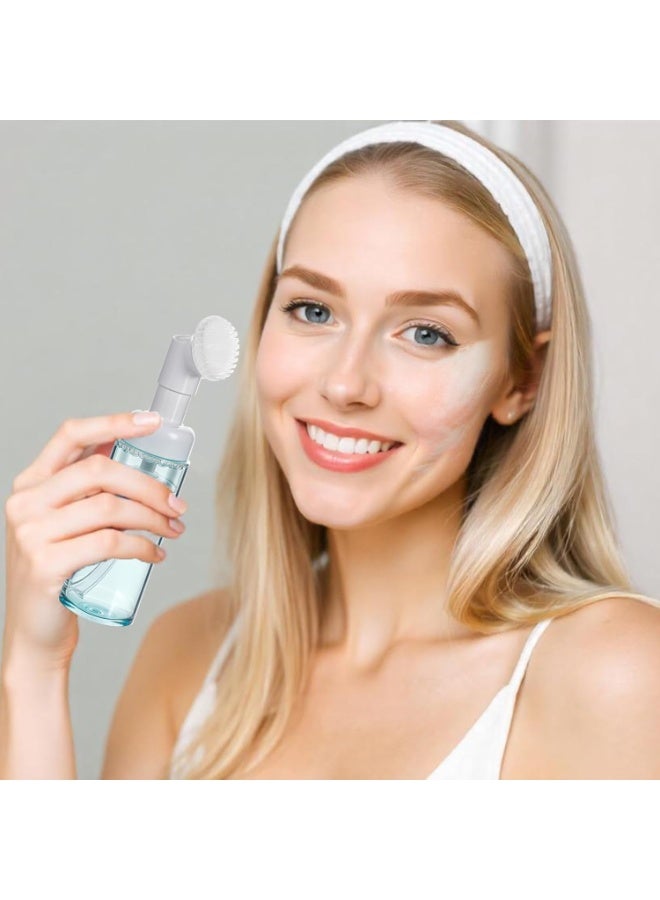 3Pcs 2oz Empty Facial Cleanser Foaming Bottle Mousse Foam Gel Head Wash Brush Foam Bottle Pressure Type Cleansing Milk Beater Mini Foaming Soap Pump Dispenser for Travel Hand Soap Lash Clean Shampoo - Image 5