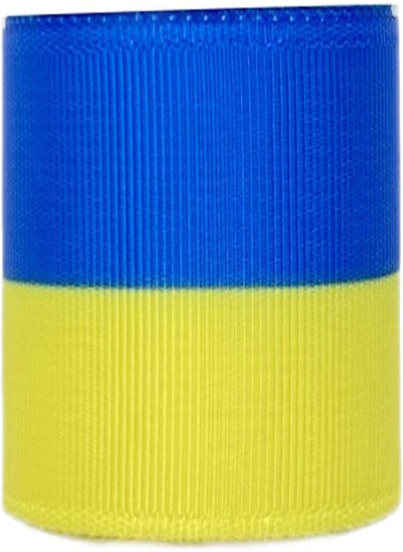 GGOOT - Ukraine Flag Ribbon | Bulk Ribbons For Crafts - Striped Grosgrain Ribbons For Gift Wrapping, Sewing Bracelets, Hair Bows, 6 Yards DIY Craft Accessories - Image 1