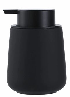 Y&D Soap Dispenser Black Ceramic Dish Refillable Liquid Hand Pump Modern Porcelain Handwashing Fluid Bottles 12Oz for Essential Oil Lotion Kitchen Bathroom  - Image 1