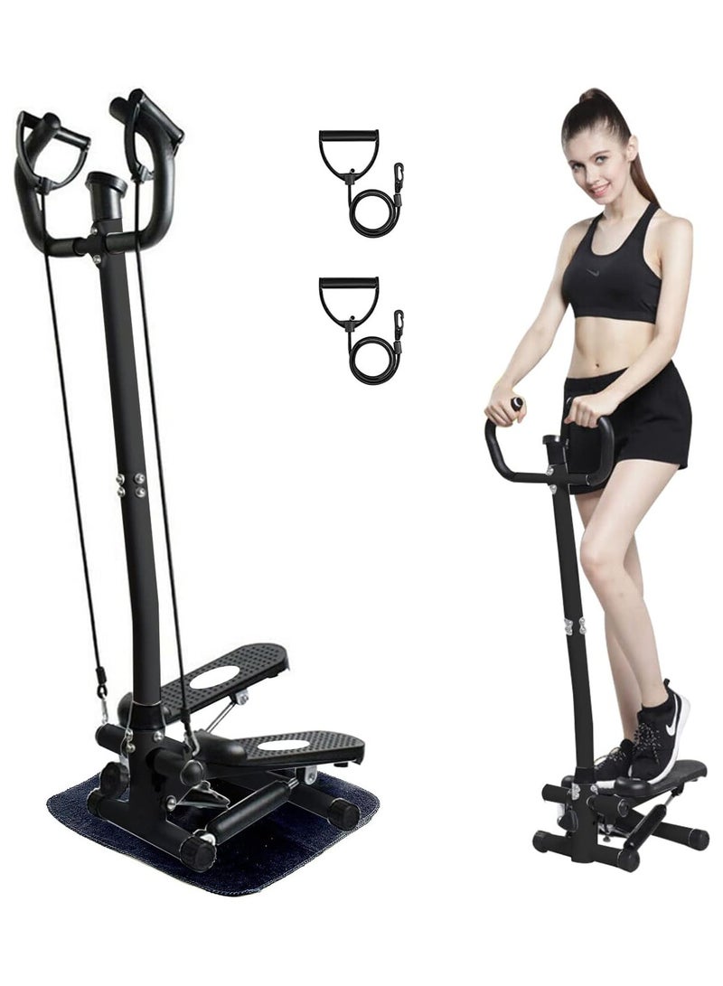 Generic Occuwzz® Fitness Steppers, Mini Stepper with LCD Monitor, Gym Stair Stepper Machine Exerciser with Resistance Bands and Handle Bar, Workout Equipment for Full Body, 150KG Capacity  - Image 1