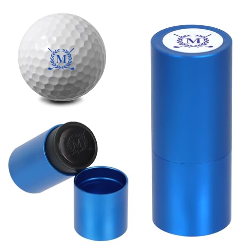LACGO Golf Ball Stamp Personalized Golf Ball Stamper with SelfInking Monogram Golf Marker to Identify Golf Balls Golf Accessories for Men Women GolfersLetter M - Image 1