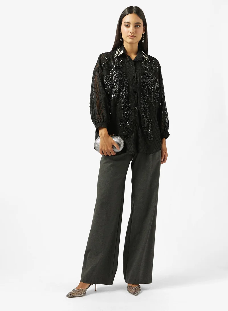 Ella  Embelllished Shirt for Women | Best Price UAE