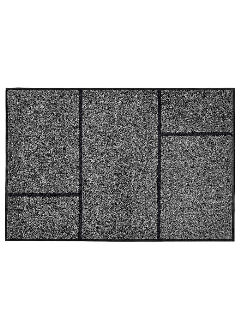 حصيرة باب رمادية وسوداء 102X152 سم