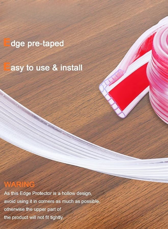 EETU Corner Edge Protector Strip,5M Table Edge Corner​ Protection With 4 L-Shaped Corner Guards,Soft Edge Protectors With Hollow Shock-Absorbing Design For Sharp Corners Of Cabinets Tables Drawers - Image 4