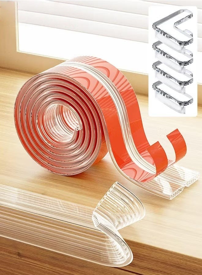EETU Corner Edge Protector Strip,5M Table Edge Corner​ Protection With 4 L-Shaped Corner Guards,Soft Edge Protectors With Hollow Shock-Absorbing Design For Sharp Corners Of Cabinets Tables Drawers - Image 1