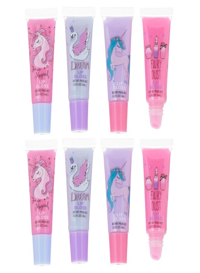 Expressions 8pc Lip Gloss Set - Flavored Lip Gloss Tubes, Non-Toxic & Kid-Friendly, Fruit Flavors, Valentine's Day Gifts for Kids - Image 1