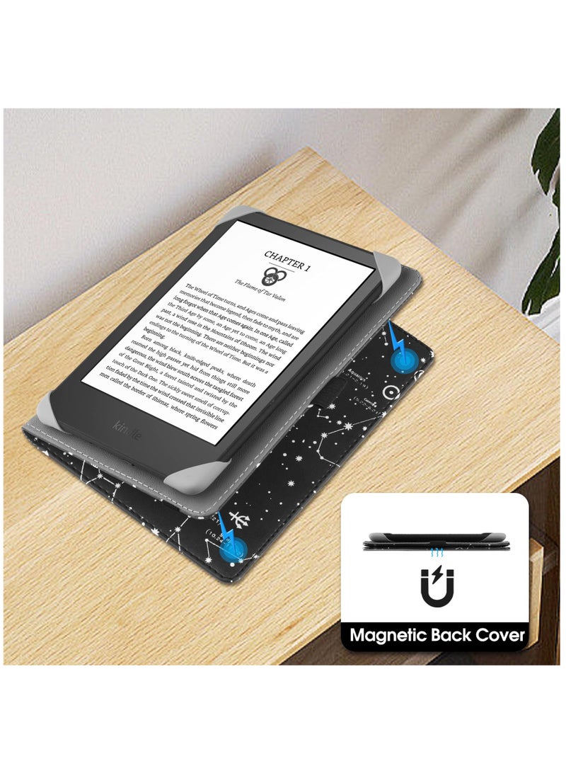 Excefore Universal Stand Case for 6-6.8 inch eReaders,Premium PU Leather Sleeve Stand Cover with Handstrap Compatible with All 6" 6.8" Sony E-Book Reader-COS, black  - Image 2
