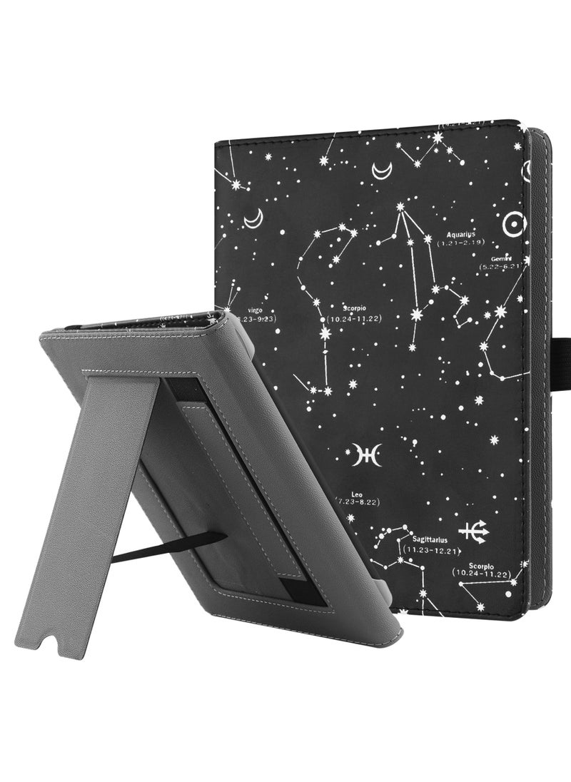 Excefore Universal Stand Case for 6-6.8 inch eReaders,Premium PU Leather Sleeve Stand Cover with Handstrap Compatible with All 6" 6.8" Sony E-Book Reader-COS, black  - Image 1