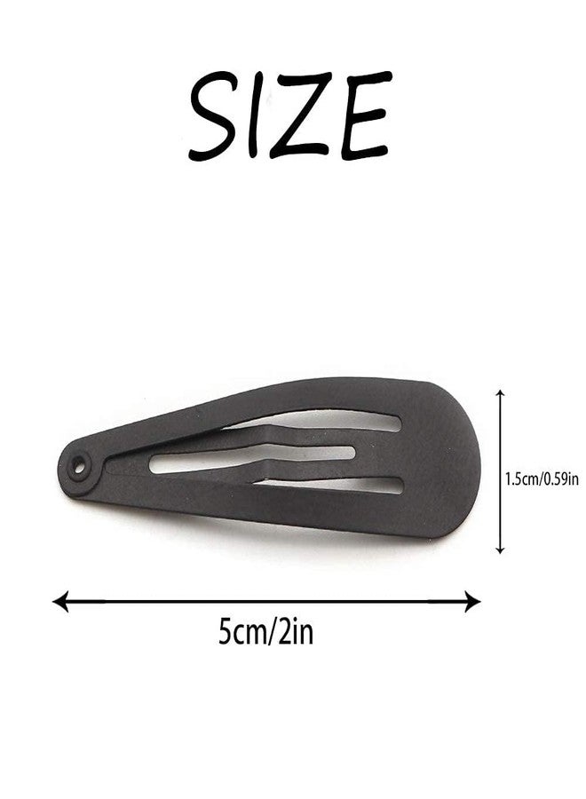 دوفاش مجموعة دوفاش من 12 مشبك شعر للنساء - مشابك شعر معدنية مانعة للانزلاق، مشابك صغيرة 5 سم (2 بوصة) للشعر الخفيف والناعم، لون أسود مطفي - Image 2