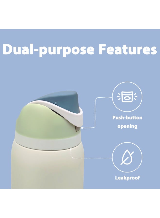 ibsun Insulated Stainless Steel Water Bottle with Straw for Sports, Travel, and School BPA-Free Sports Water Bottle, 1L - Image 3