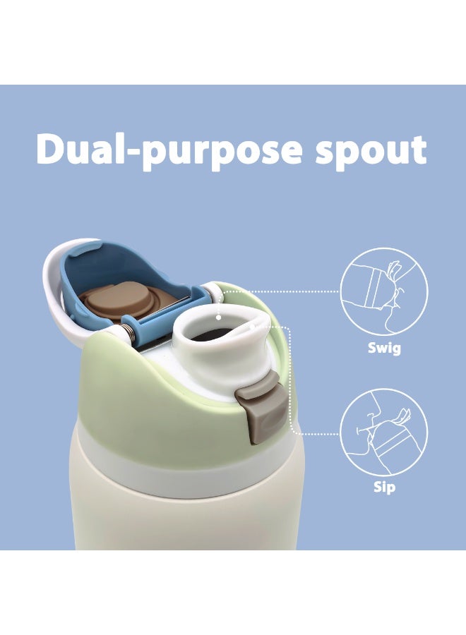 ibsun Insulated Stainless Steel Water Bottle with Straw for Sports, Travel, and School BPA-Free Sports Water Bottle, 1L - Image 2