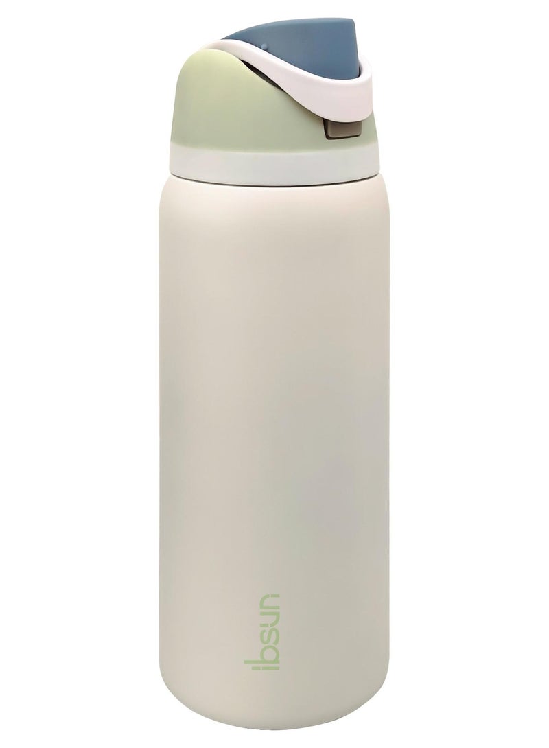 ibsun Insulated Stainless Steel Water Bottle with Straw for Sports, Travel, and School BPA-Free Sports Water Bottle, 1L - Image 1