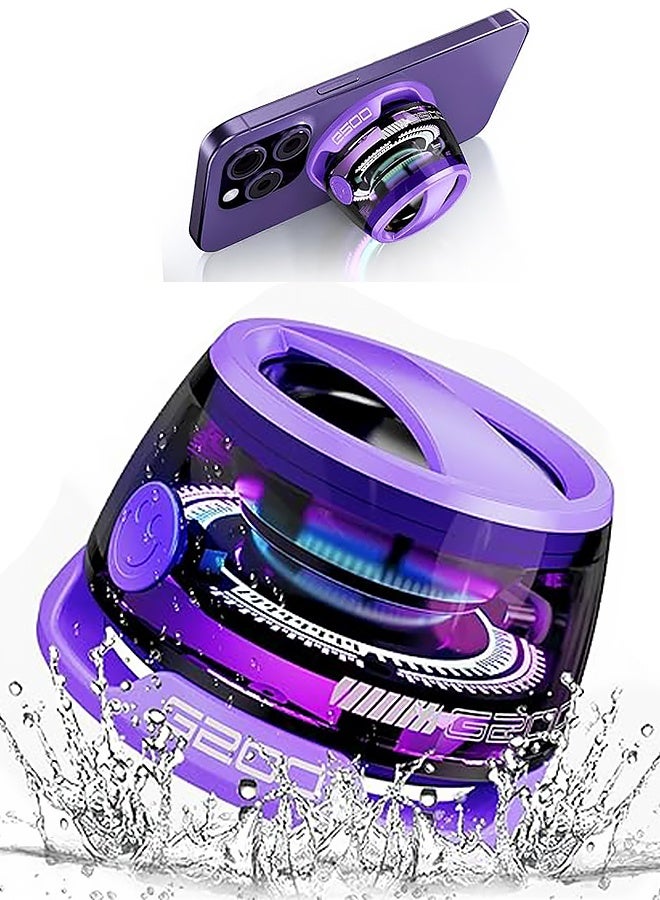 Magnetic Bluetooth Speaker Phone Stand Bluetooth Speaker Magnet for PC iPhone Android, Small Portable Speaker with for Camping, Party, Desk Wireless Speaker - Image 1
