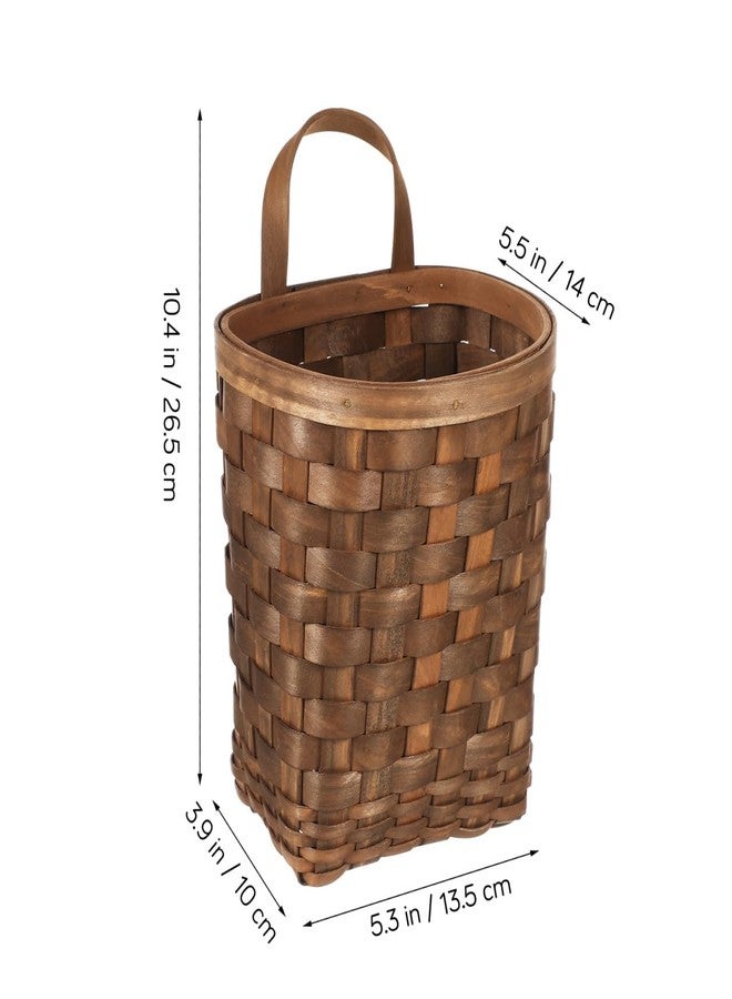 BESTOYARD Woven Wall Storage Basket 10.23x6.69x5.31 Inch - Space-Saving Vertical Hanging Organizer for Kitchen Fruits, Vegetables, Flowers, and Farmhouse Decor - Image 2