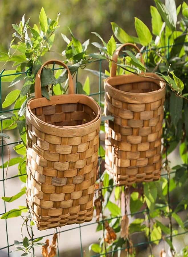 BESTOYARD Woven Wall Storage Basket 10.23x6.69x5.31 Inch - Space-Saving Vertical Hanging Organizer for Kitchen Fruits, Vegetables, Flowers, and Farmhouse Decor - Image 5