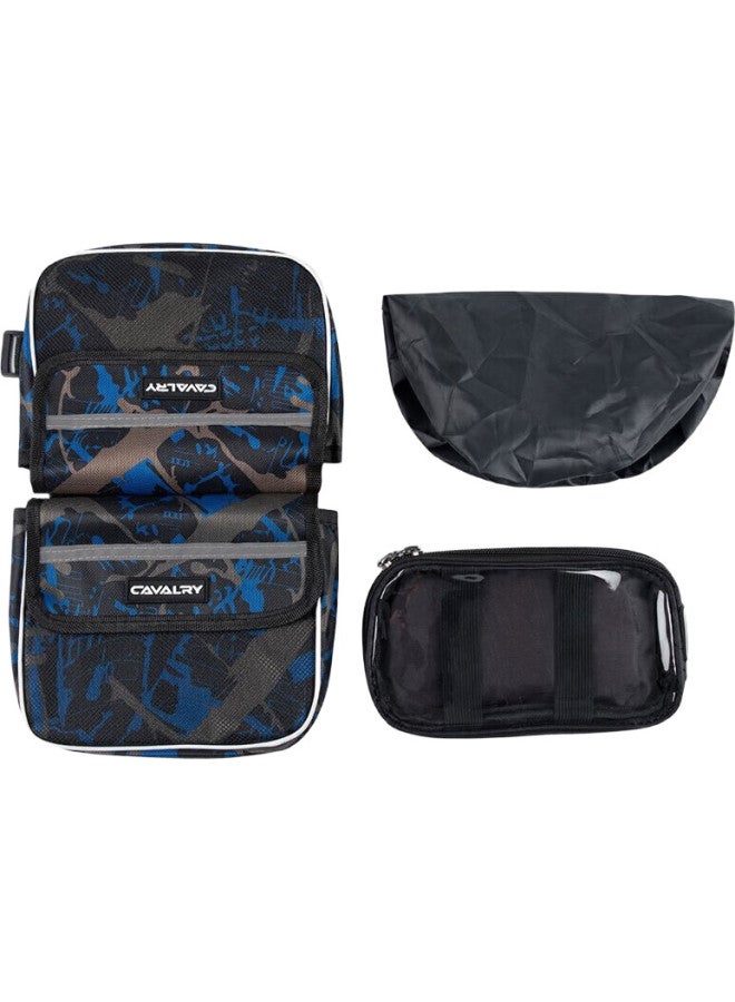 CAVALRY Bicycle Handlebar Bag, Top Tube Bag, Mountain Bike Saddle Bag, Touchscreen Phone Bag, Cycling Accessories, Cycling Equipment, Blue - Image 2