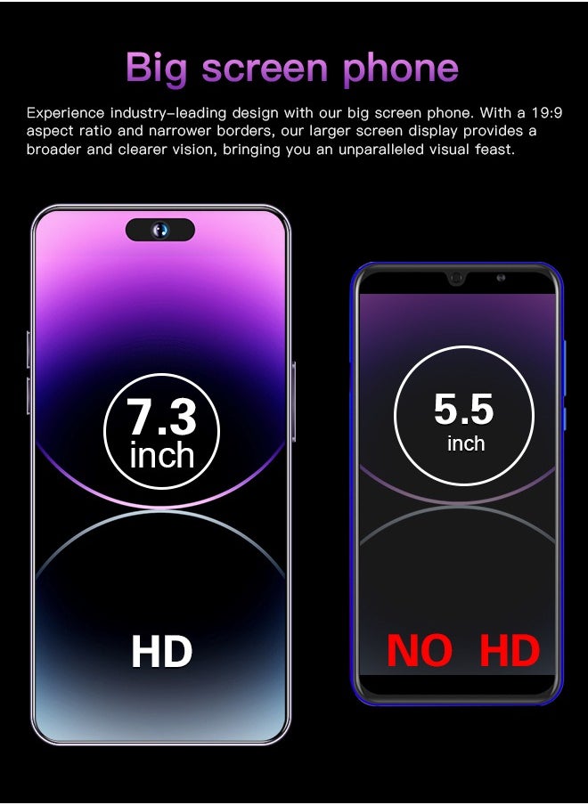 No branded - C58 Pro Max 10-Core 7.3-Inch Smart Island Capsule Screen, 5G Signal, 16+256GB, Android Smartphone Gold, Supports Fast Charging, OTG Function, AI Sound Card, Camera, Recording, Live Broadcast - Image 1