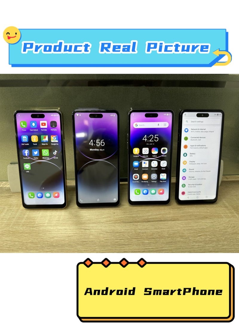 No branded - C58 Pro Max 10-Core 7.3-Inch Smart Island Capsule Screen, 5G Signal, 16+256GB, Android Smartphone Gold, Supports Fast Charging, OTG Function, AI Sound Card, Camera, Recording, Live Broadcast - Image 1