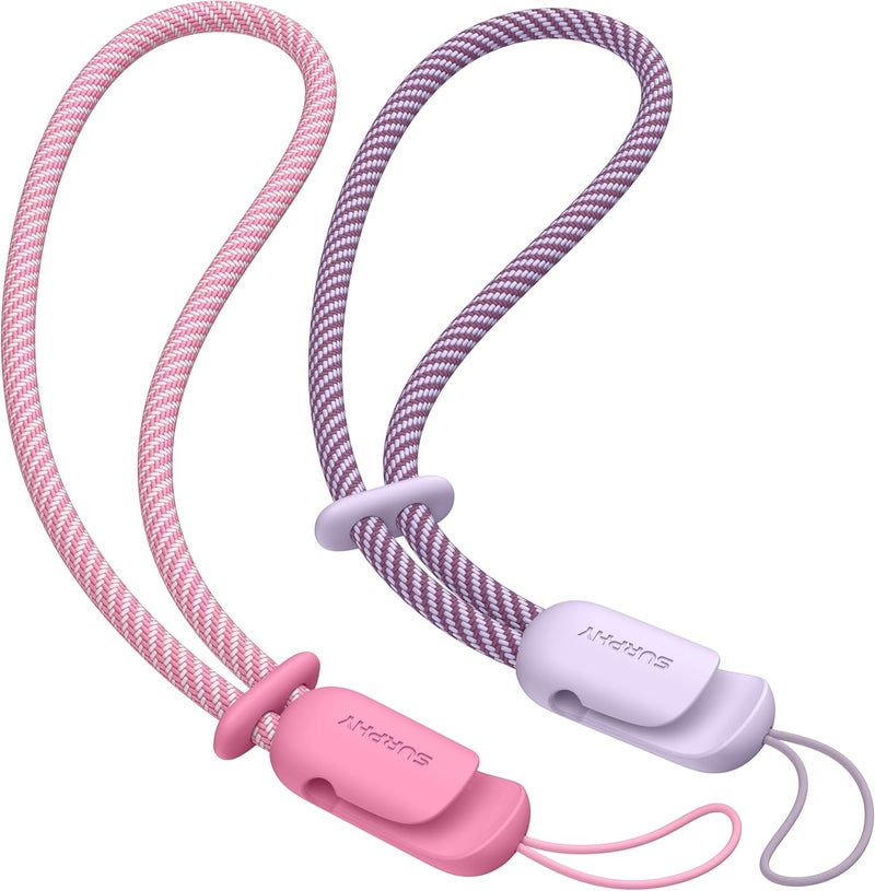 SURPHY 2 Pack Lanyard, Phone Strap, Adjustable with Two-Color Braided - Image 1