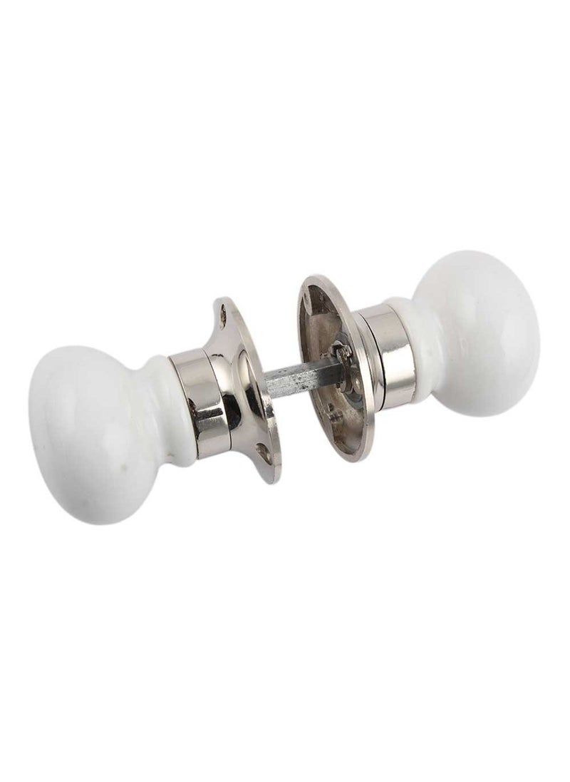Indian-Shelf Indianshelf Handcrafted 225 Inch Mortice Antique Door Handles Drawer Pulls CeramicWhite 1Piece  - Image 2