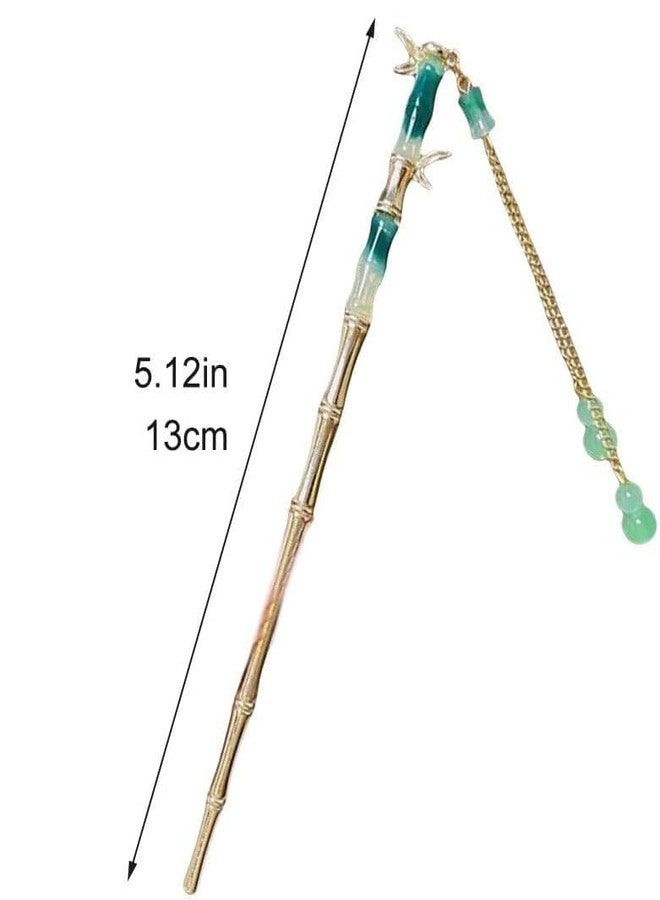 Ashkash 1pcs New Chinese Style Retro Bamboo Hairpins, Vintage Style Hair Sticks with High-end Decorated Tassels Fashionable and Delicate Women's Hair Accessories - Image 3
