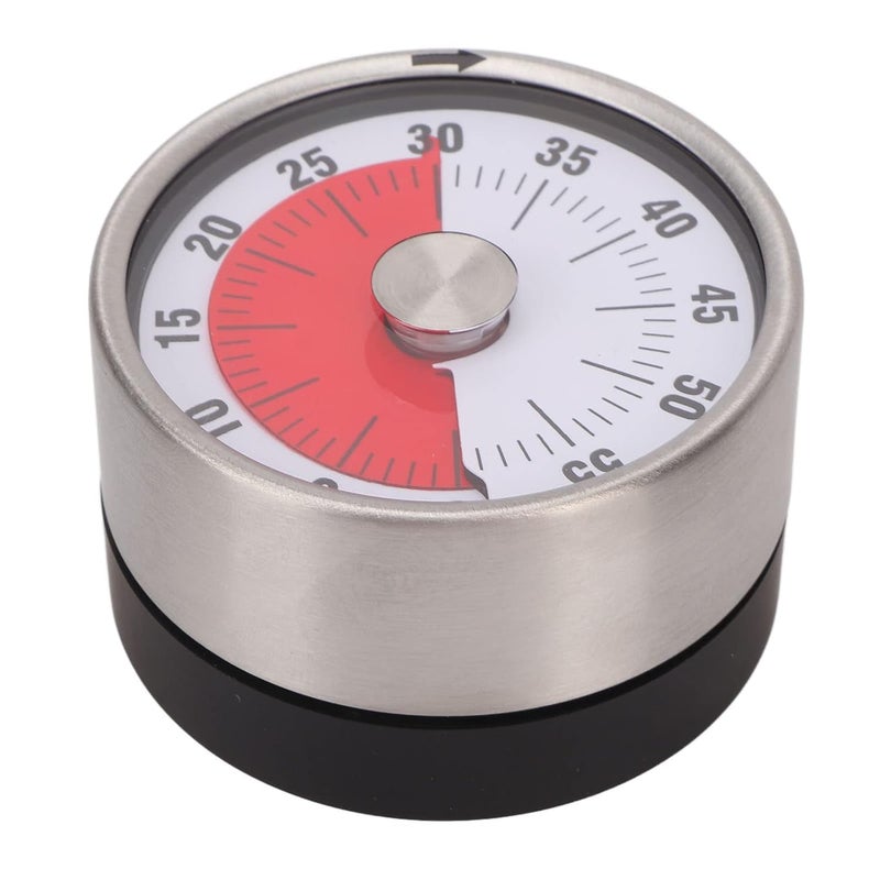 kesig Kitchen Timer Stainless Steel Egg Shaped Timer Mechanical Rotating Alarm 60 Minutes Count Down Timer for Cooking - Image 1